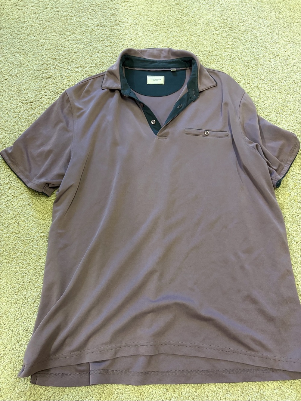7 Diamonds Mauve Polo with Dark Contrast Collar